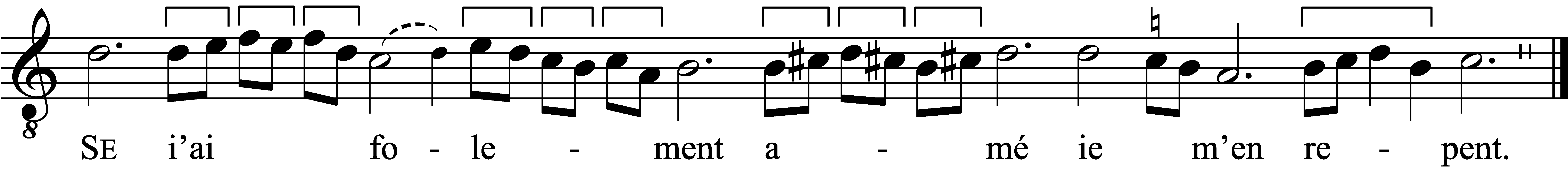 Refrain musical notation